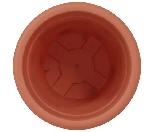 Apaļais Puķu Pods 24 Pcs Ķieģeļu Sarkans Ø 26 X 21.5 Cm Vidaxl