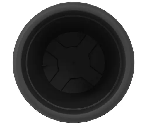 Apaļais Puķu Pods 24 Pcs Melna Ø 26 X 21.5 Cm Plastmasa Vidaxl