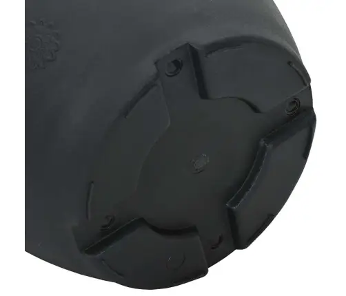 Ümmargune Lillepott 24 Pcs Must Ø 26 X 21.5 Cm Plastmass