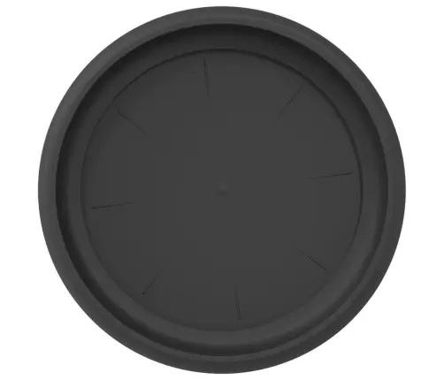 Apaļa Ziedu Palete 6 Pcs Melna Ø 14 X 2 Cm Plastmasa Vidaxl