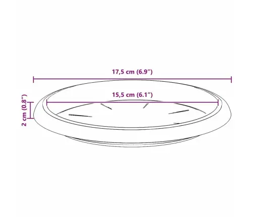 Apaļa Ziedu Palete 24 Pcs Ķieģeļu Sarkans Ø 14 X 2 Cm Plastmasa Vidaxl