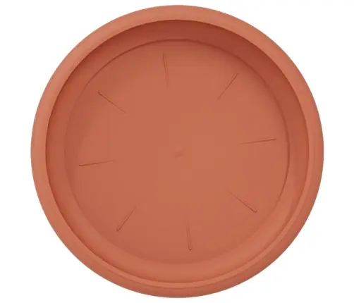 Apaļa Ziedu Palete 24 Pcs Ķieģeļu Sarkans Ø 14 X 2 Cm Plastmasa Vidaxl