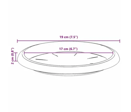 Apaļa Ziedu Palete 24 Pcs Ķieģeļu Sarkans Ø 14 X 2 Cm Plastmasa Vidaxl
