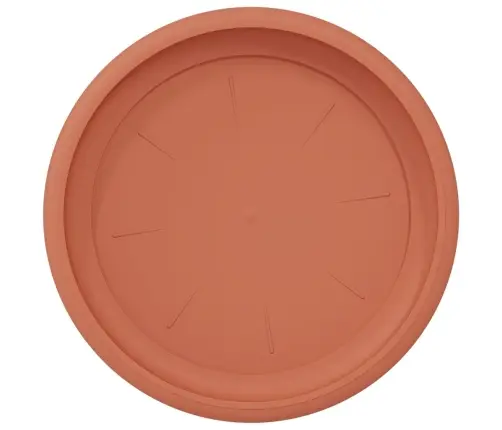 Apaļa Ziedu Palete 24 Pcs Ķieģeļu Sarkans Ø 14 X 2 Cm Plastmasa Vidaxl