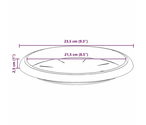 Apaļa Ziedu Palete 24 Pcs Melna Ø 14 X 2 Cm Plastmasa Vidaxl