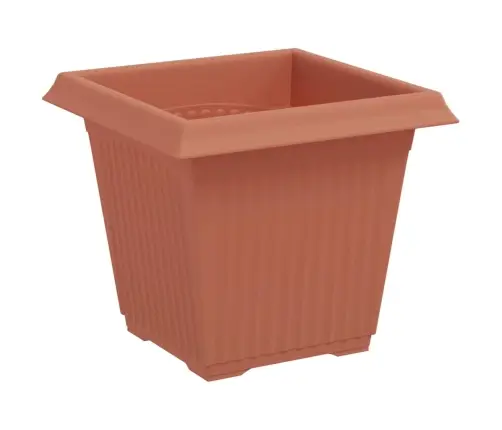 Kvadrātveida Ziedu Pods 6 Pcs Ķieģeļu Sarkans 43 X 43 X 33.5 Cm Vidaxl