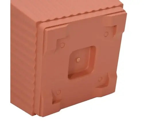 Kvadrātveida Ziedu Pods 6 Pcs Ķieģeļu Sarkans 43 X 43 X 33.5 Cm Vidaxl