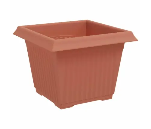 Kvadrātveida Ziedu Pods 6 Pcs Ķieģeļu Sarkans 43 X 43 X 33.5 Cm Vidaxl