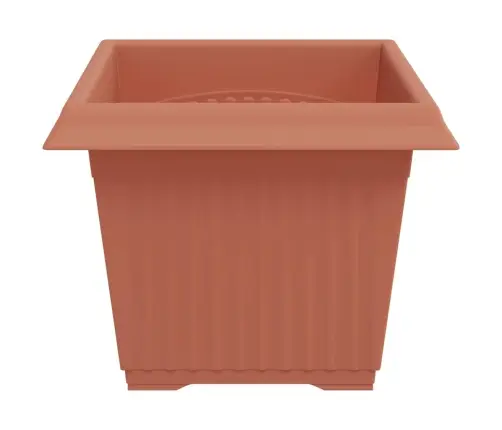 Kvadrātveida Ziedu Pods 6 Pcs Ķieģeļu Sarkans 43 X 43 X 33.5 Cm Vidaxl