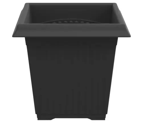 Kvadrātveida Ziedu Pods 6 Pcs Melna 43 X 43 X 33.5 Cm Plastmasa Vidaxl