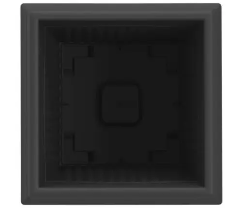 Kvadrātveida Ziedu Pods 6 Pcs Melna 43 X 43 X 33.5 Cm Plastmasa Vidaxl