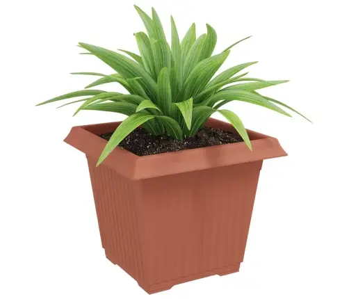 Kvadrātveida Ziedu Pods 24 Pcs Ķieģeļu Sarkans Vidaxl