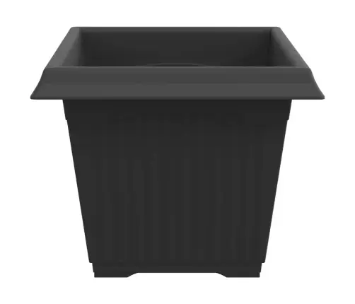 Kvadrātveida Ziedu Pods 24 Pcs Melna 43 X 43 X 33.5 Cm Vidaxl