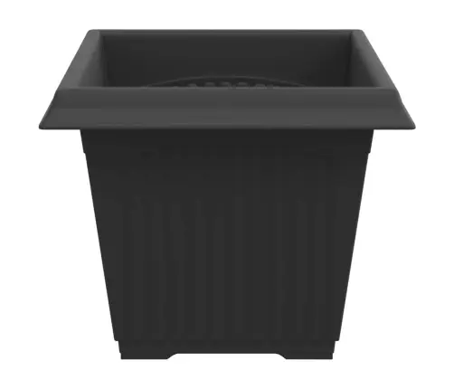 Kvadrātveida Ziedu Pods 24 Pcs Melna 43 X 43 X 33.5 Cm Vidaxl