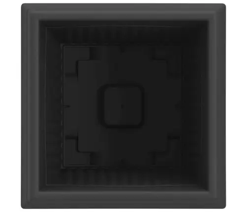 Kvadrātveida Ziedu Pods 24 Pcs Melna 43 X 43 X 33.5 Cm Vidaxl