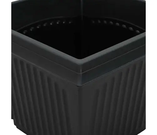 Kvadrātveida Ziedu Pods 24 Pcs Melna 43 X 43 X 33.5 Cm Vidaxl