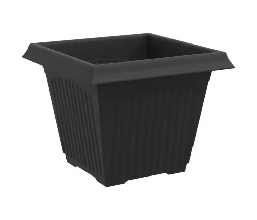 Kvadrātveida Ziedu Pods 24 Pcs Melna 43 X 43 X 33.5 Cm Vidaxl