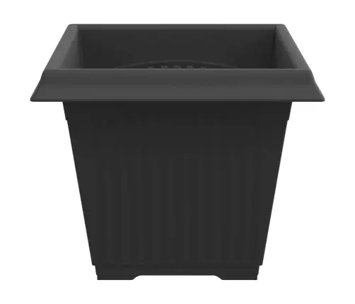 Kvadrātveida Ziedu Pods 24 Pcs Melna 43 X 43 X 33.5 Cm Vidaxl