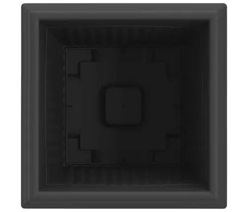 Kvadrātveida Ziedu Pods 24 Pcs Melna 43 X 43 X 33.5 Cm Vidaxl