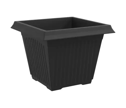 Kvadrātveida Ziedu Pods 24 Pcs Melna 43 X 43 X 33.5 Cm Vidaxl