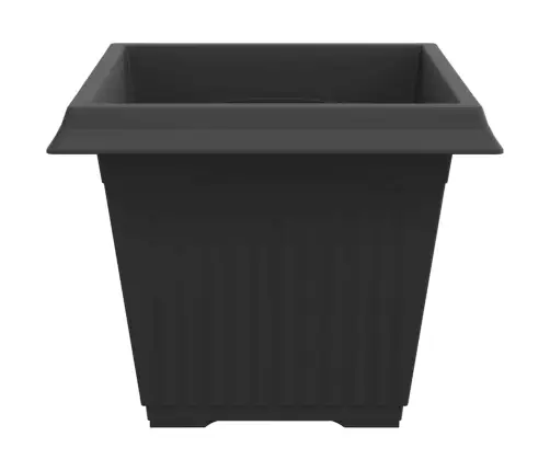 Kvadrātveida Ziedu Pods 24 Pcs Melna 43 X 43 X 33.5 Cm Vidaxl