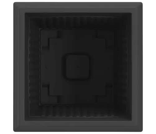 Kvadrātveida Ziedu Pods 24 Pcs Melna 43 X 43 X 33.5 Cm Vidaxl