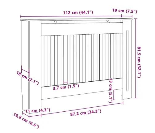 Radiatora Vāks 2 Pcs Melna 112 X 19 X 81.5 Cm Inženierijas Koks Vidaxl
