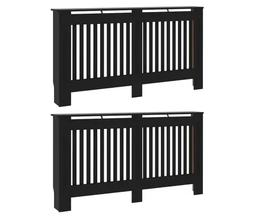 Radiatoriaus Dangtis 2 Pcs Juoda 152 X 19 X 81,5Cm