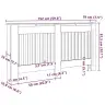 Radiatora Vāks 2 Pcs Brūna 152 X 19 X 81.5 Cm Inženierijas Koks Vidaxl