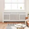 Radiatora Vāks 2 Pcs Balts (142-205) X 20.5 X 81.5 Cm Vidaxl