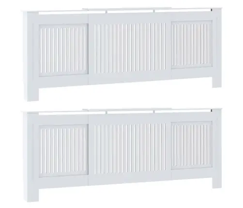 Radiatora Vāks 2 Pcs Balts (142-205) X 20.5 X 81.5 Cm Vidaxl