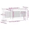 Radiatora Vāks 2 Pcs Balts (142-205) X 20.5 X 81.5 Cm Vidaxl