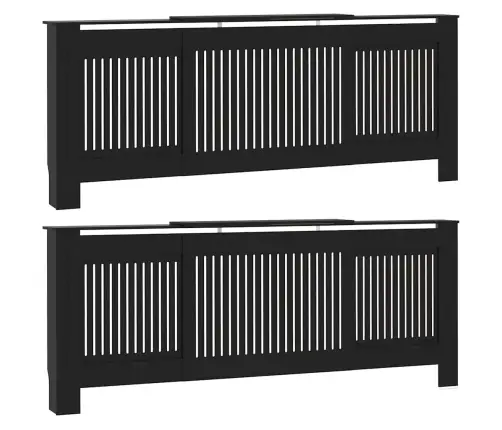 Radiatoriaus Dangtis 2 Pcs Juoda 205 X 20,5 X 81,5Cm