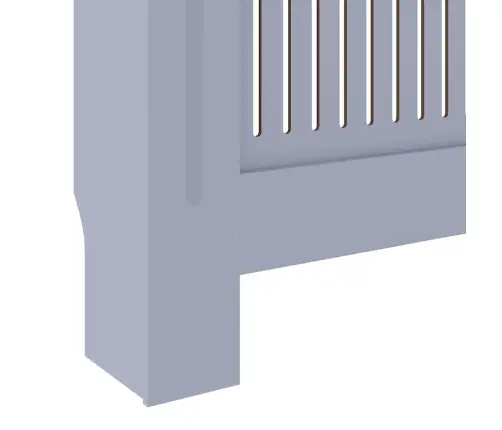 Radiatora Vāks 2 Pcs Pelēka (142-205) X 20.5 X 81.5 Cm Vidaxl