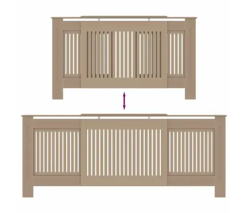 Radiatora Vāks 2 Pcs Brūna (142-205) X 20.5 X 81.5 Cm Vidaxl