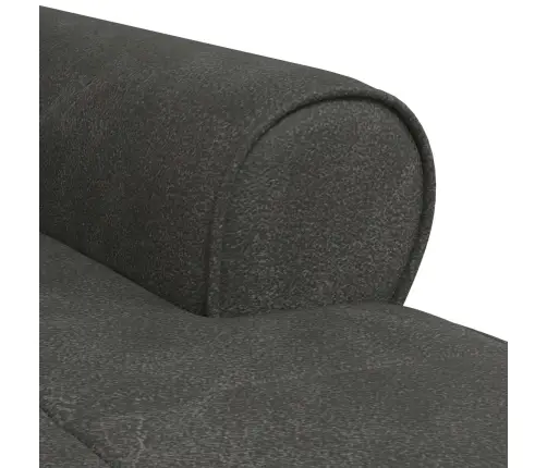 Šeiss Lounge Ar Spilvenu Melna 91 X 157 X 91 Cm Antīks Pu Vidaxl