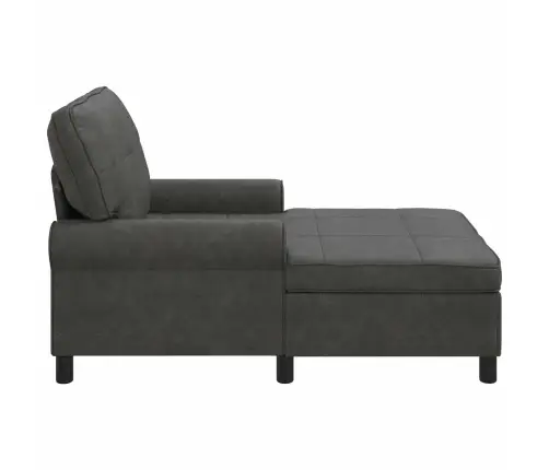 Šeiss Lounge Ar Spilvenu Melna 91 X 157 X 91 Cm Antīks Pu Vidaxl