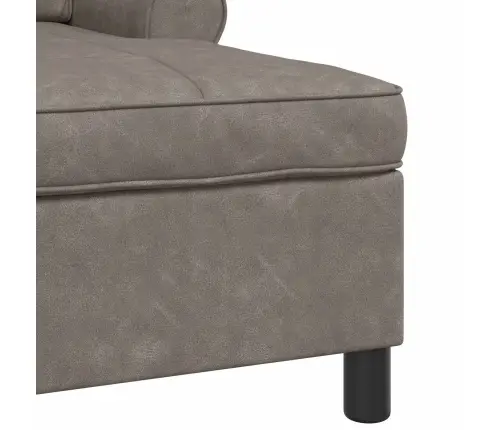 Šeiss Lounge Ar Spilvenu Pelēka 91 X 157 X 91 Cm Antīks Pu Vidaxl