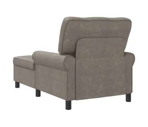 Šeiss Lounge Ar Spilvenu Pelēka 91 X 157 X 91 Cm Antīks Pu Vidaxl