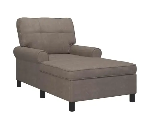 Šeiss Lounge Ar Spilvenu Pelēka 91 X 157 X 91 Cm Antīks Pu Vidaxl