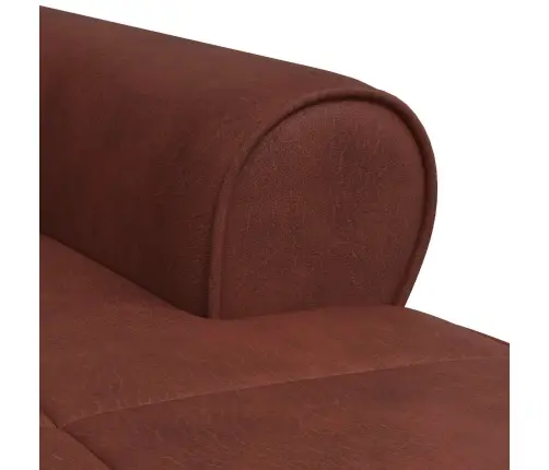 Šeiss Lounge Spīdīga Brūna 91 X 157 X 91 Cm Antīks Pu Vidaxl