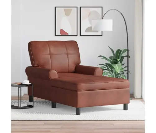 Šeiss Lounge Spīdīga Brūna 91 X 157 X 91 Cm Antīks Pu Vidaxl