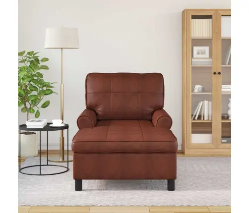 Šeiss Lounge Spīdīga Brūna 91 X 157 X 91 Cm Antīks Pu Vidaxl