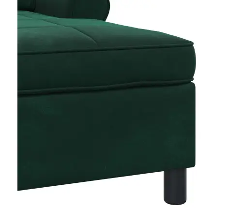 Chaise Lounge Padjaga Tume Rohelise 91 X 157 X 91 Cm Samet