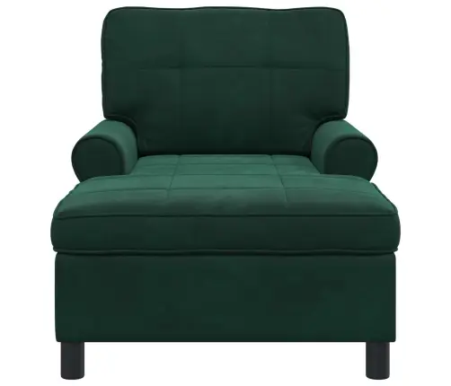 Chaise Lounge Padjaga Tume Rohelise 91 X 157 X 91 Cm Samet