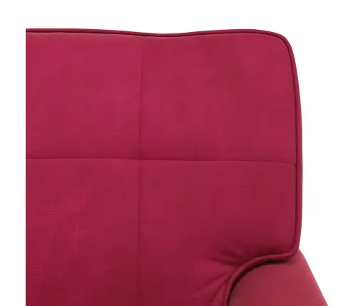 Šeiss Lounge Ar Spilvenu Vīna Sarkans 91 X 157 X 91 Cm Samts Vidaxl