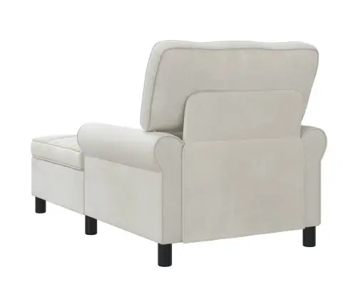 Chaise Lounge Padjaga Cream 91 X 157 X 91 Cm Samet