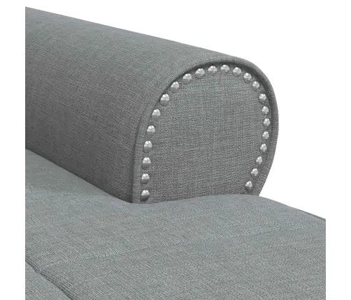 Gultas Su Pagalve Šviesiai Pilka 91 X 157 X 91 Cm Audinys