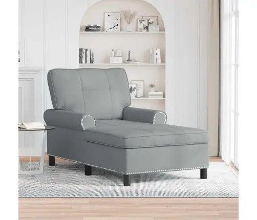 Gultas Su Pagalve Šviesiai Pilka 91 X 157 X 91 Cm Audinys