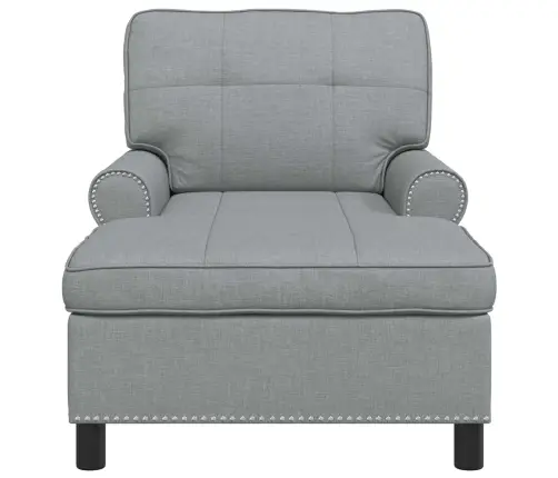 Gultas Su Pagalve Šviesiai Pilka 91 X 157 X 91 Cm Audinys